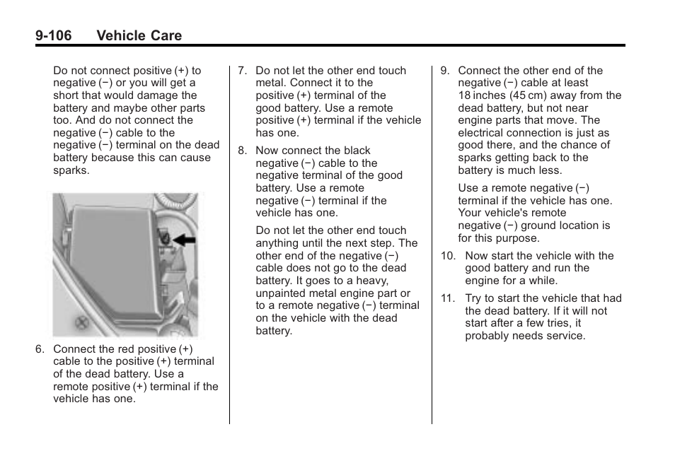 106 vehicle care | Cadillac 2010 Cadillac CTS/CTS-V User Manual | Page 406 / 464