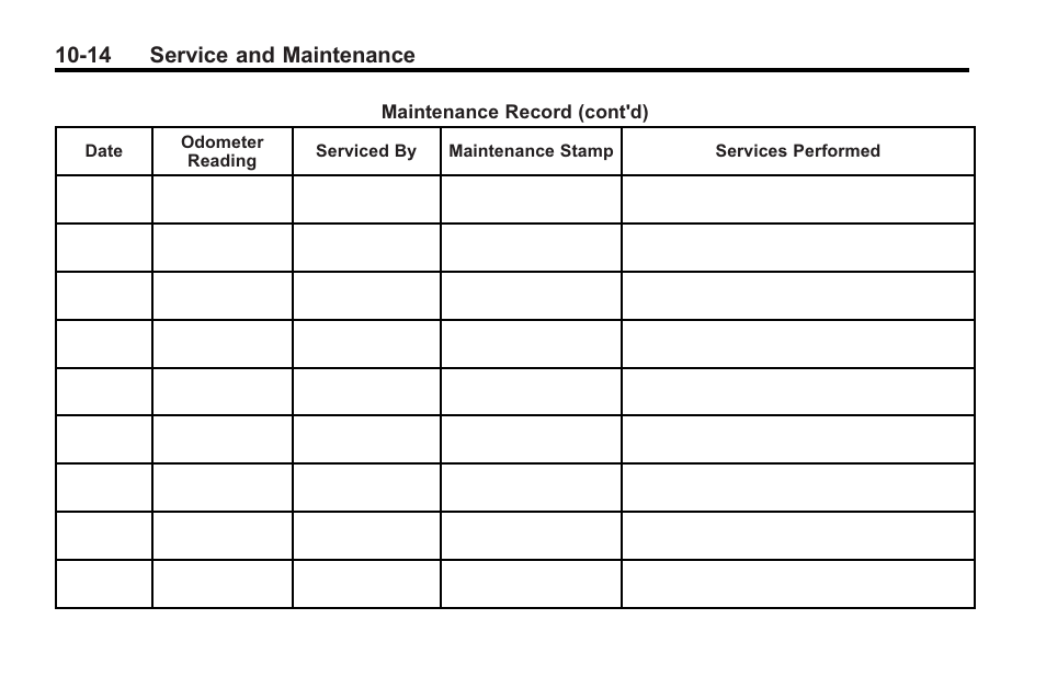 14 service and maintenance | Cadillac 2010 Cadillac CTS/CTS-V User Manual | Page 432 / 464