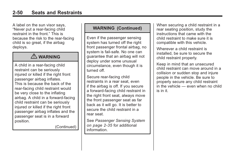 Cadillac 2010 Cadillac CTS/CTS-V User Manual | Page 88 / 464