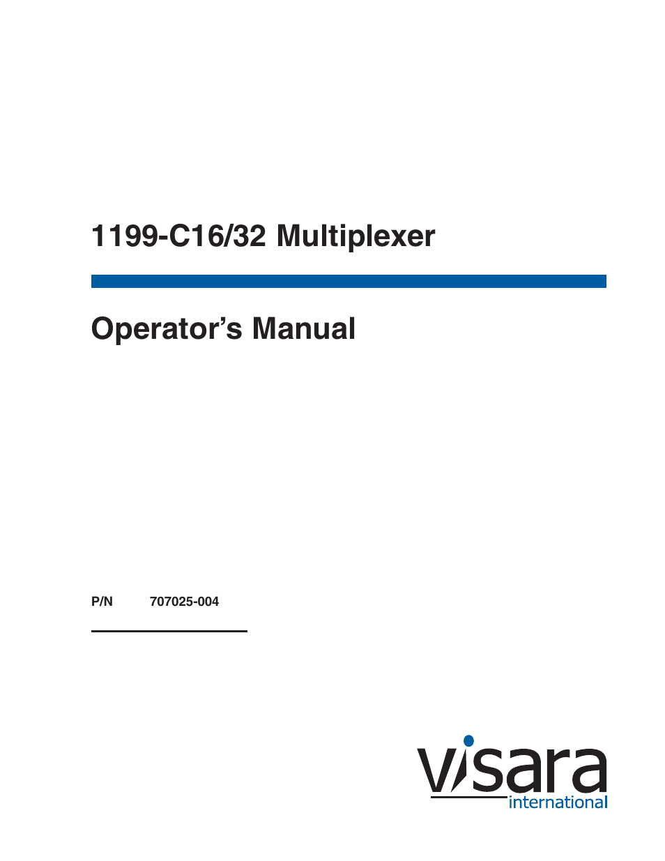 Visara 1199-C16 User Manual | 12 pages