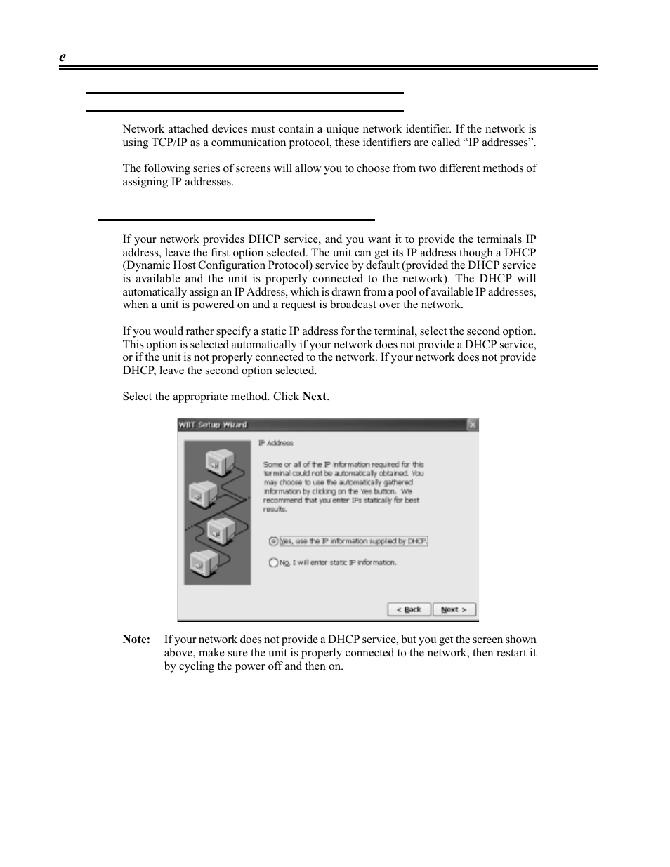 Enable/disable dynamic assignment of ip address, Enable/disable dynamic assignment of ip address -2 | Visara eTerm 300 User Manual | Page 16 / 64