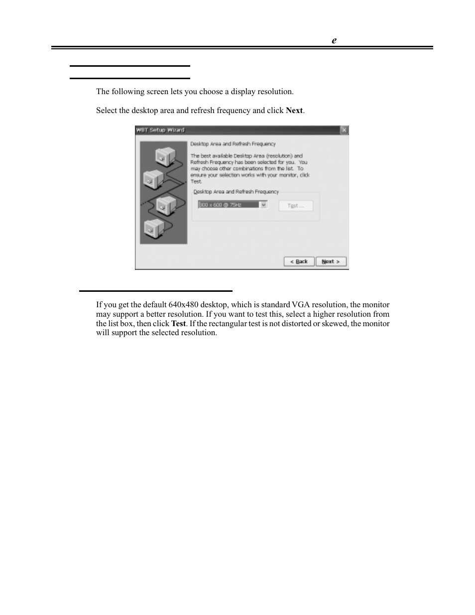 Choose display resolution, Choose display resolution -5 | Visara eTerm 300 User Manual | Page 19 / 64