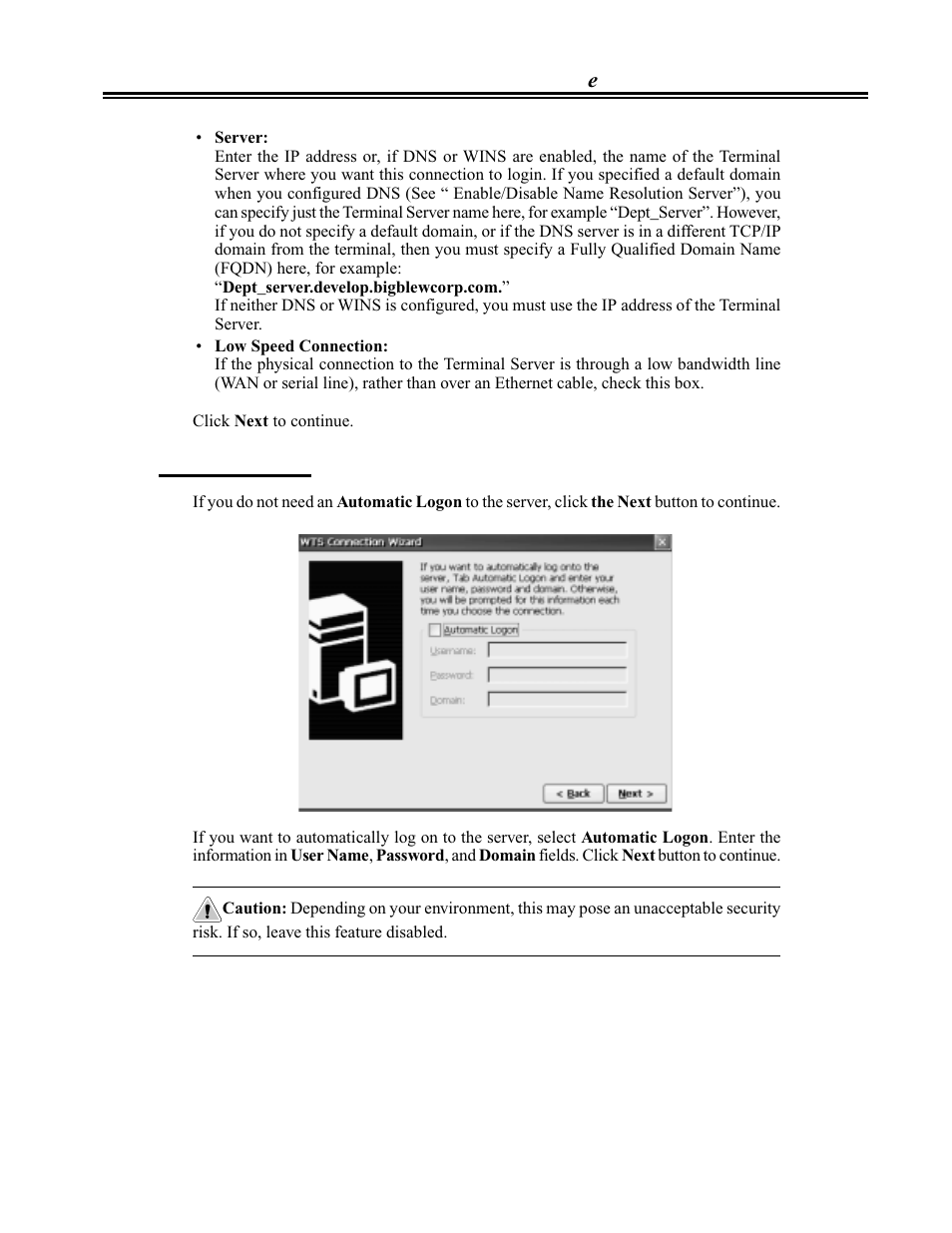 Automatic logon | Visara eTerm 300 User Manual | Page 27 / 64