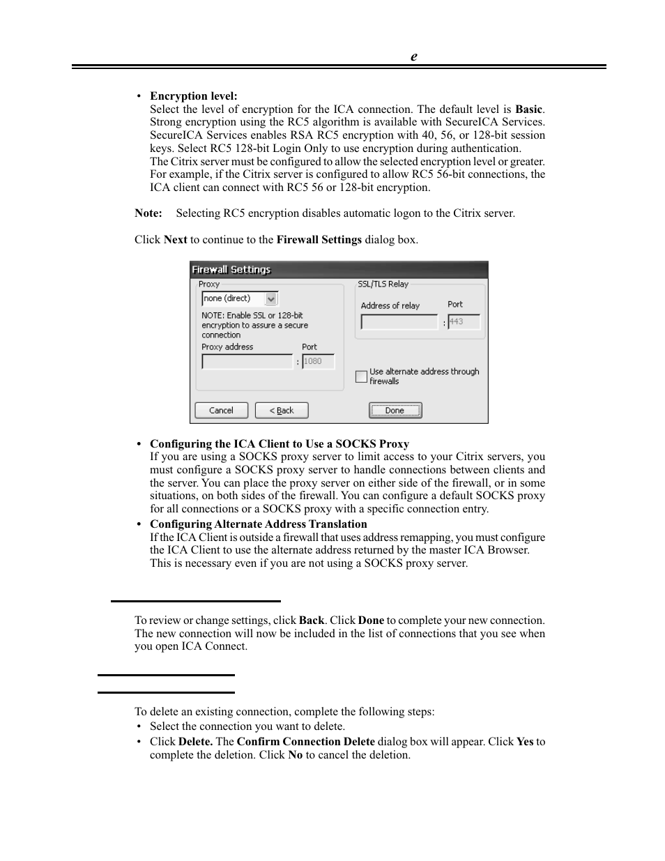 Deleting a connection, Deleting a connection -13 | Visara eTerm 300 User Manual | Page 37 / 64