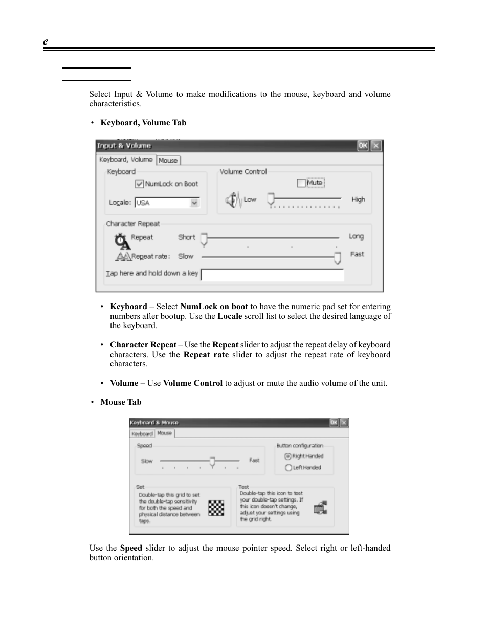 Input & volume, Input & volume -6 | Visara eTerm 300 User Manual | Page 50 / 64