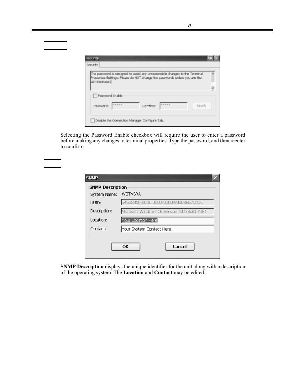 Security, Snmp, Security -15 snmp -15 | Visara eTerm 300 User Manual | Page 59 / 64