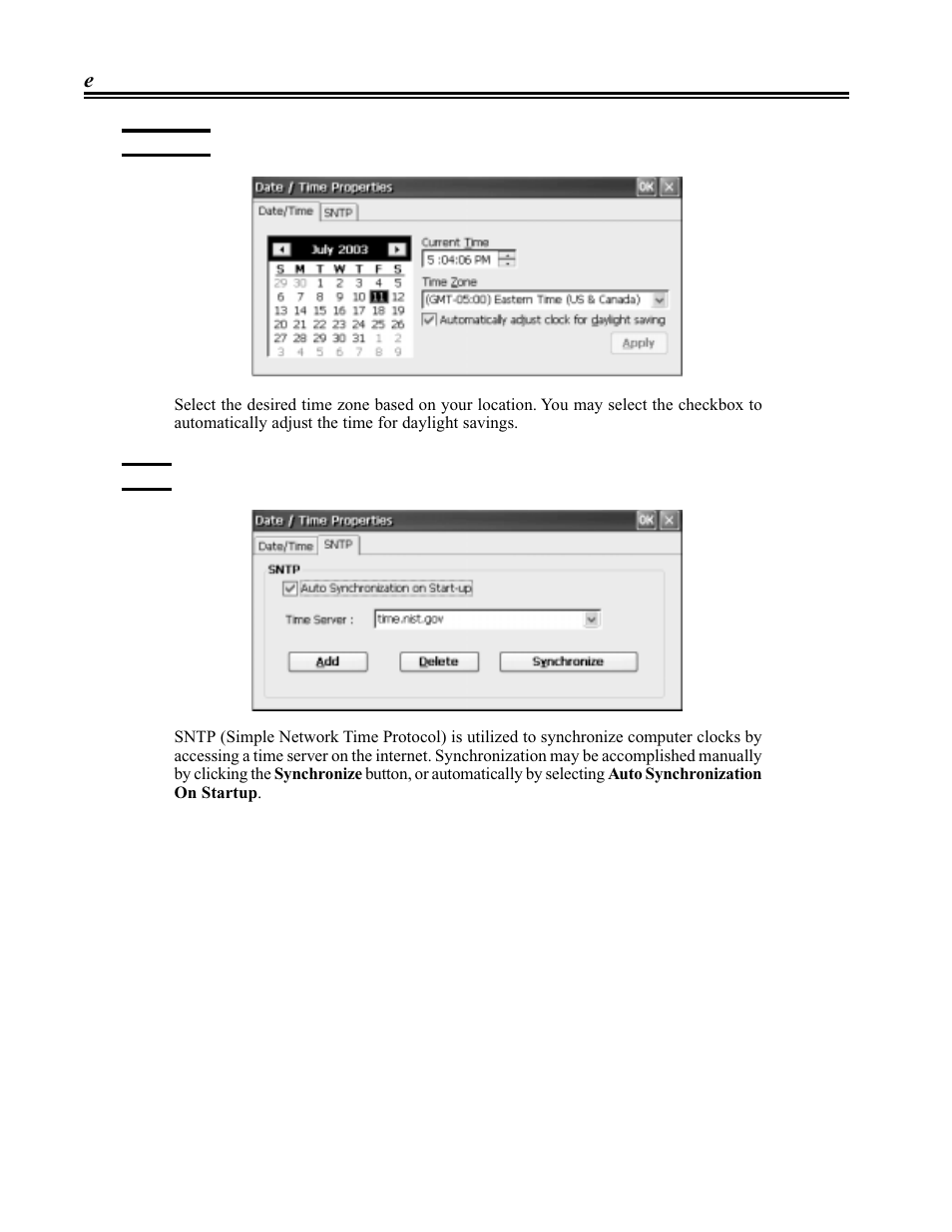 Date/time, Sntp, Date/time -18 sntp -18 | Visara eTerm 300 User Manual | Page 62 / 64