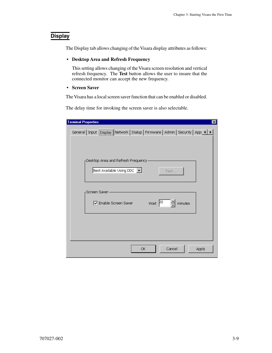 Display, Display -9 | Visara 410 User Manual | Page 27 / 86