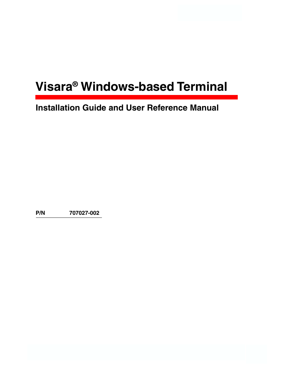 Visara, Windows-based terminal | Visara 410 User Manual | Page 3 / 86