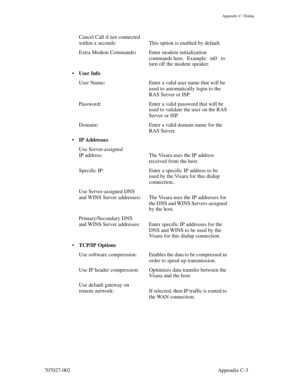 Visara 410 User Manual | Page 83 / 86