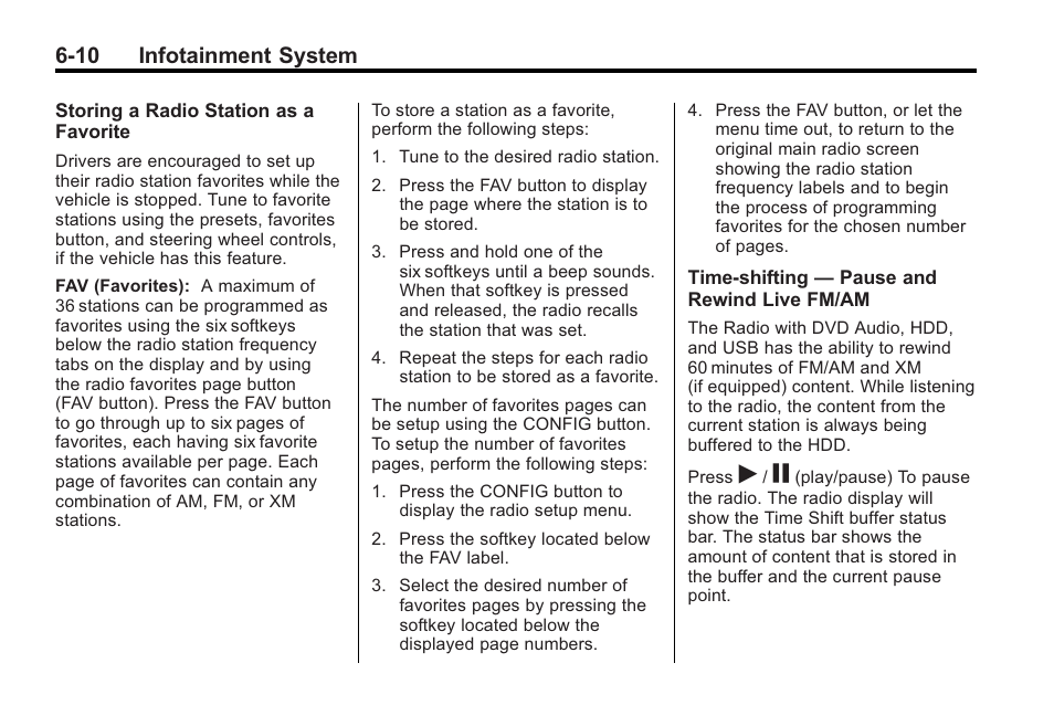 10 infotainment system | Cadillac 2010 CTS Sport Wagon User Manual | Page 194 / 464