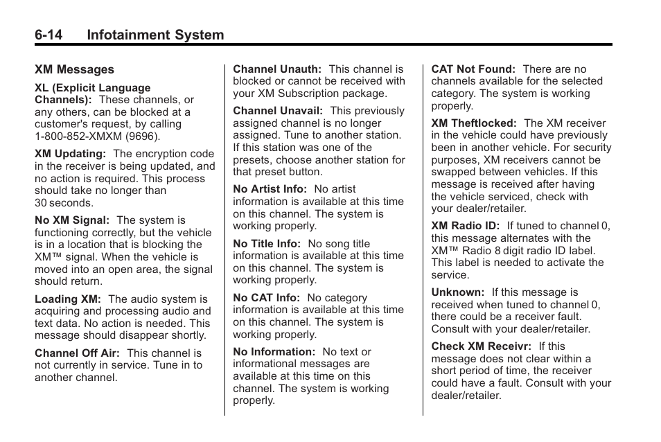 14 infotainment system | Cadillac 2010 CTS Sport Wagon User Manual | Page 198 / 464