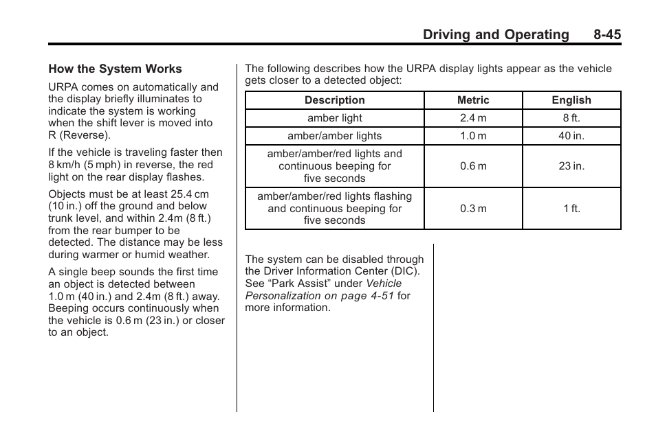 Driving and operating 8-45 | Cadillac 2010 CTS Sport Wagon User Manual | Page 285 / 464