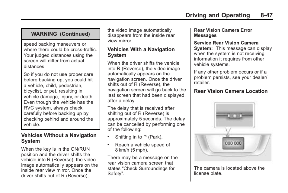 Driving and operating 8-47 | Cadillac 2010 CTS Sport Wagon User Manual | Page 287 / 464