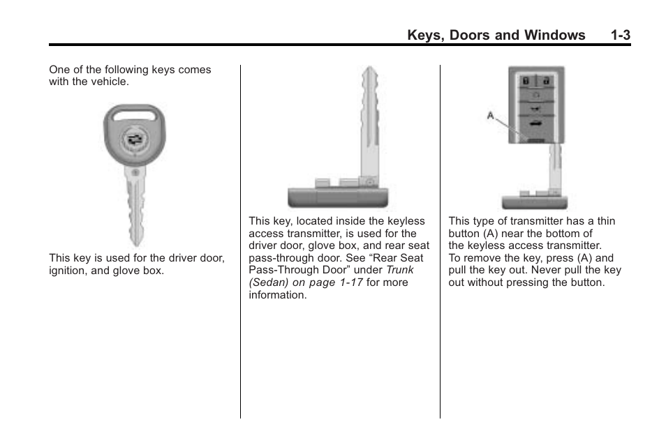 Cadillac 2010 CTS Sport Wagon User Manual | Page 9 / 464