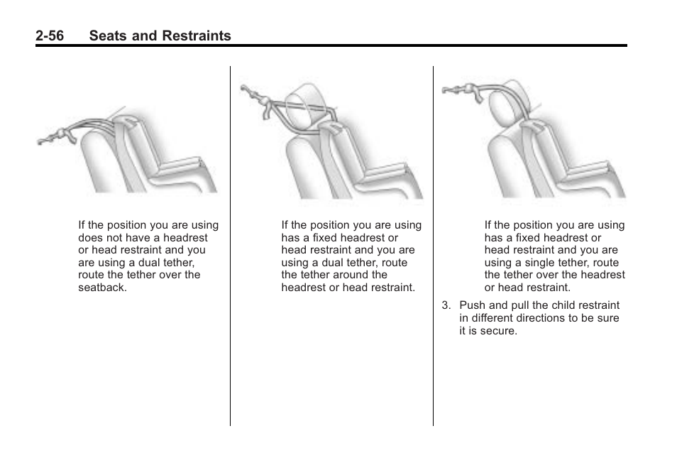 56 seats and restraints | Cadillac 2010 CTS Sport Wagon User Manual | Page 94 / 464