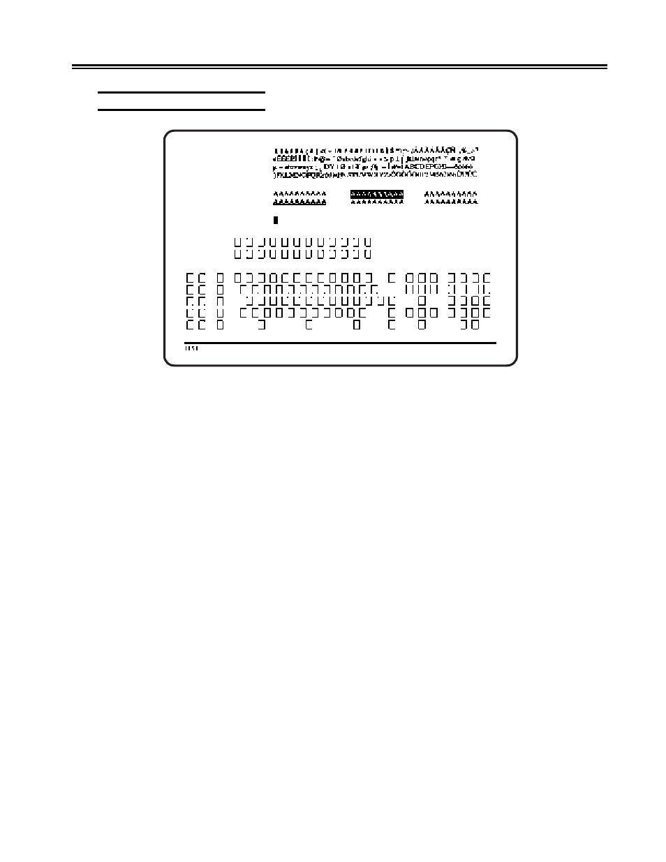 Testing the display station, Figure 3-15. offline keyboard test screen, Testing | Offline keyboard test, Keyboard, Testing the display station -35, Figure 3-15. offline keyboard test screen -35, Controls, setup menus, and indicators | Visara 1486 User Manual | Page 55 / 117