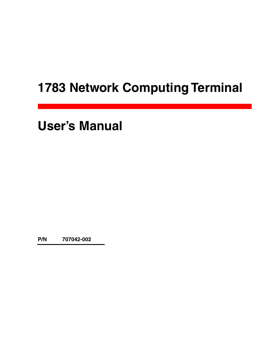 Visara 1783 User Manual | 172 pages