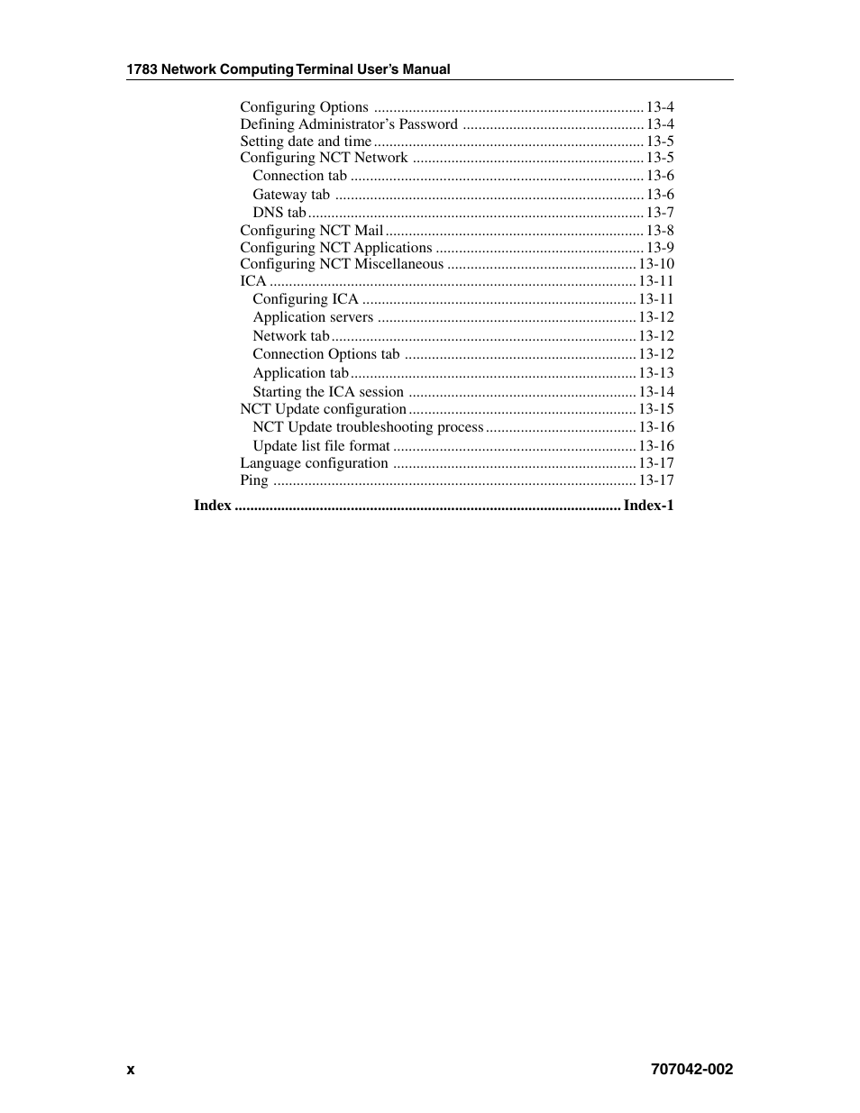 Visara 1783 User Manual | Page 10 / 172