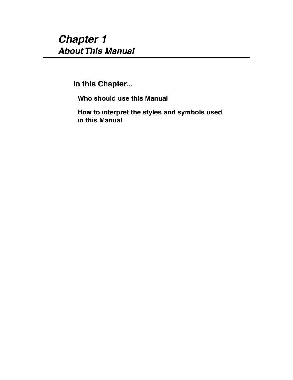 About this manual, About this manual -1, Chapter 1 | Visara 1783 User Manual | Page 11 / 172