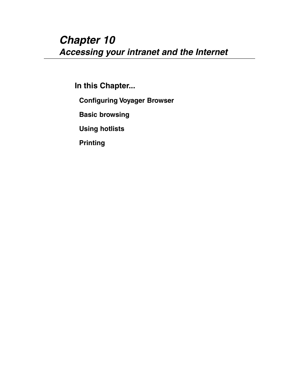 Accessing your intranet and the internet, Accessing your intranet and the internet -1, Chapter 10 | Visara 1783 User Manual | Page 117 / 172