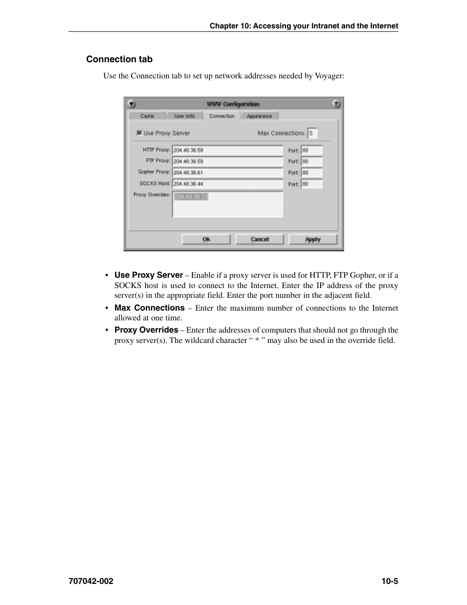 Connection tab, Connection, Connection tab -5 | Visara 1783 User Manual | Page 121 / 172