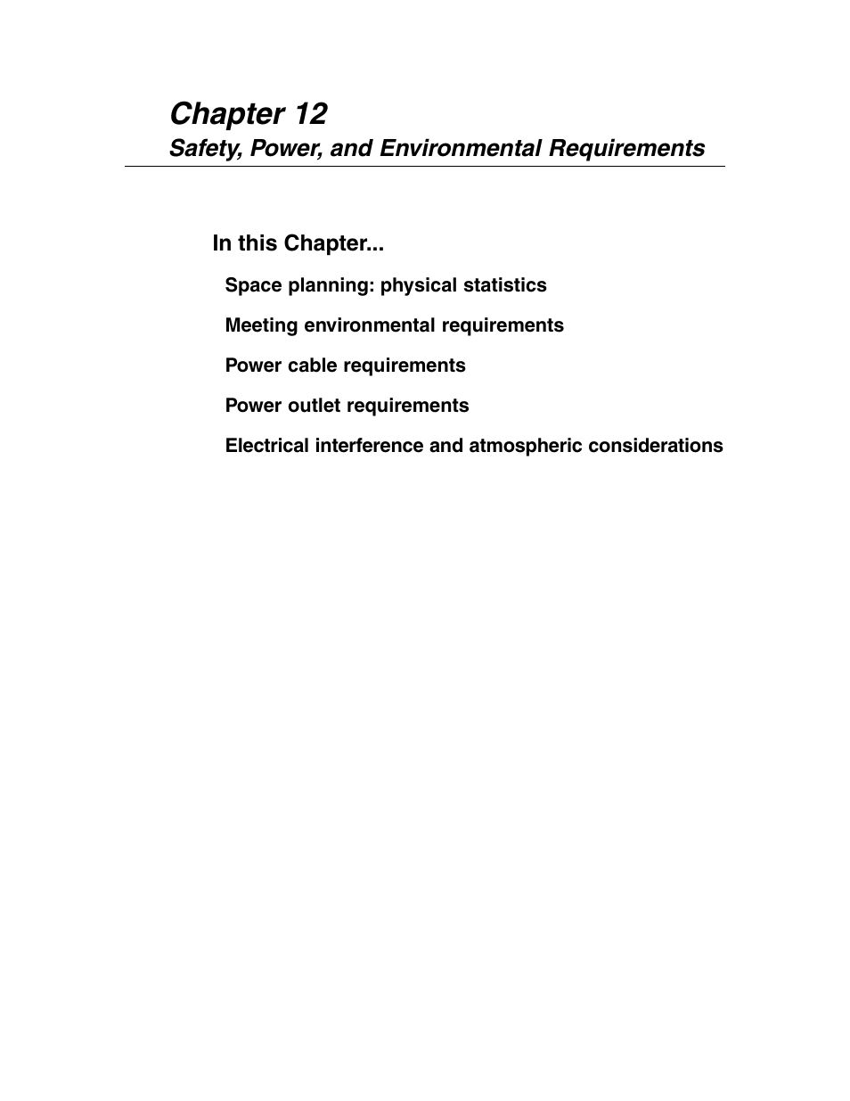 Safety, power, and environmental requirements, Safety, power, and environmental requirements -1, Chapter 12 | Visara 1783 User Manual | Page 145 / 172