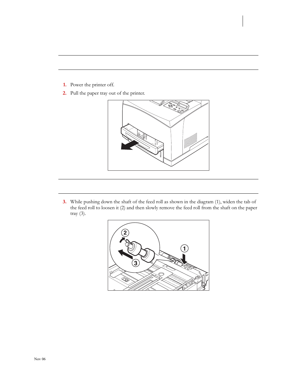 Replacing the feed roll, Replacing the feed roll 5-17 | Visara 5350 User Manual | Page 111 / 220