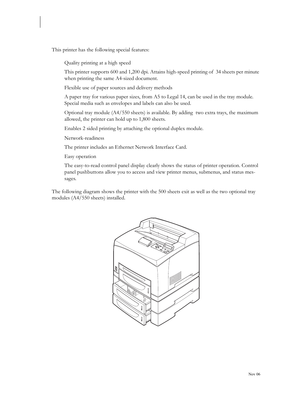 Special features of this printer | Visara 5350 User Manual | Page 12 / 220