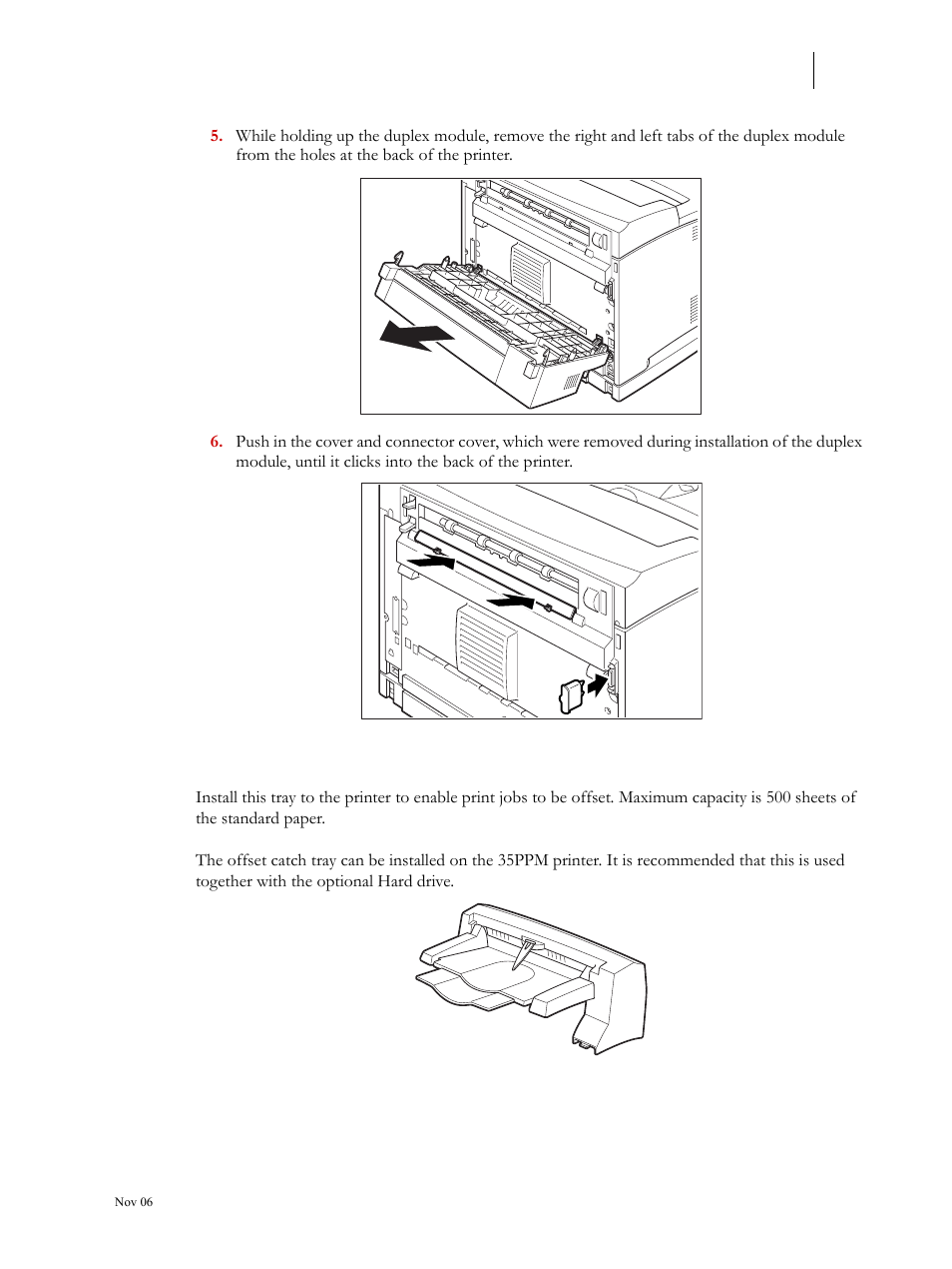 Offset catch tray, Offset catch tray 6-17 | Visara 5350 User Manual | Page 133 / 220