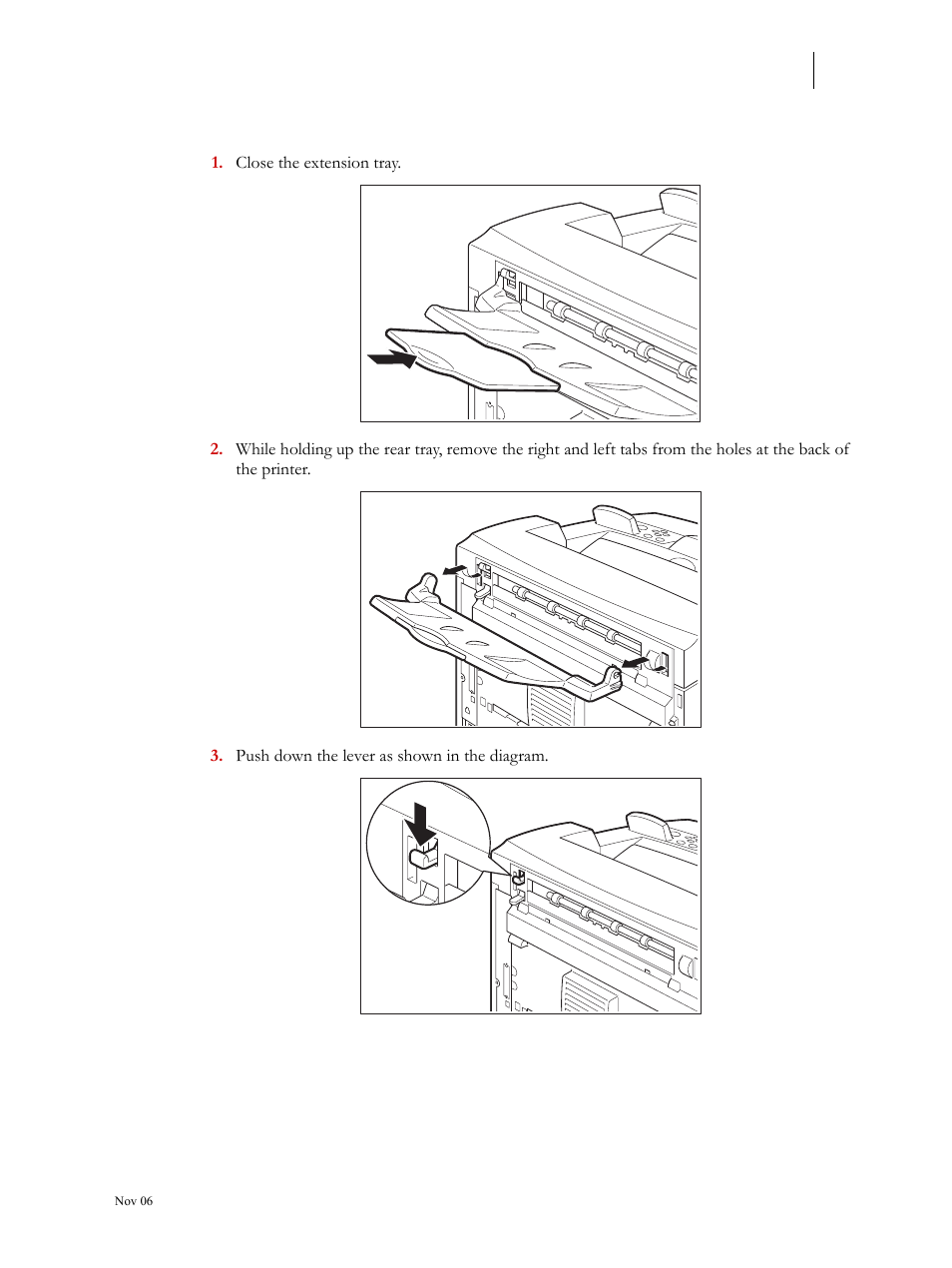 Uninstalling the rear tray, Uninstalling the rear tray 6-25 | Visara 5350 User Manual | Page 141 / 220