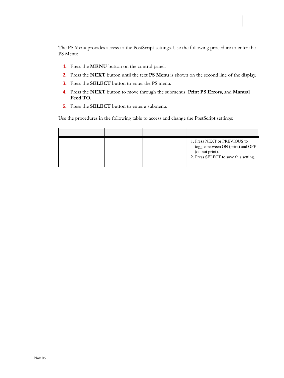 Ps menu, Ps menu 7-15 | Visara 5350 User Manual | Page 157 / 220