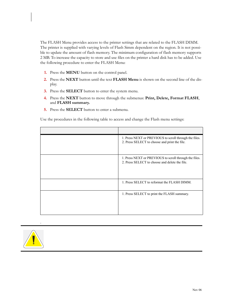 Flash menu, Flash menu 7-24 | Visara 5350 User Manual | Page 166 / 220