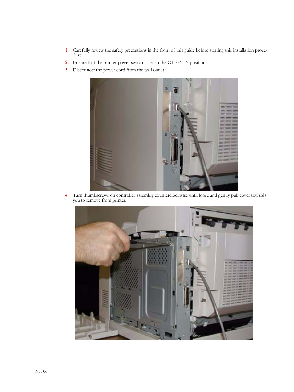 Installing the hard disk option in the printer, Installing the hard disk option in the printer 8-5 | Visara 5350 User Manual | Page 173 / 220