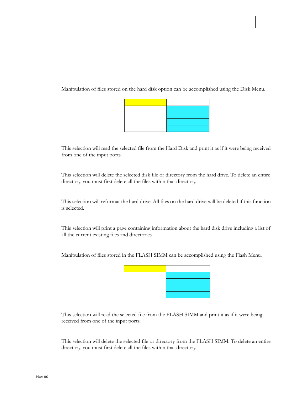 Using the disk menu, Using the flash menu, Using the disk menu 8-11 using the flash menu 8-11 | Visara 5350 User Manual | Page 179 / 220