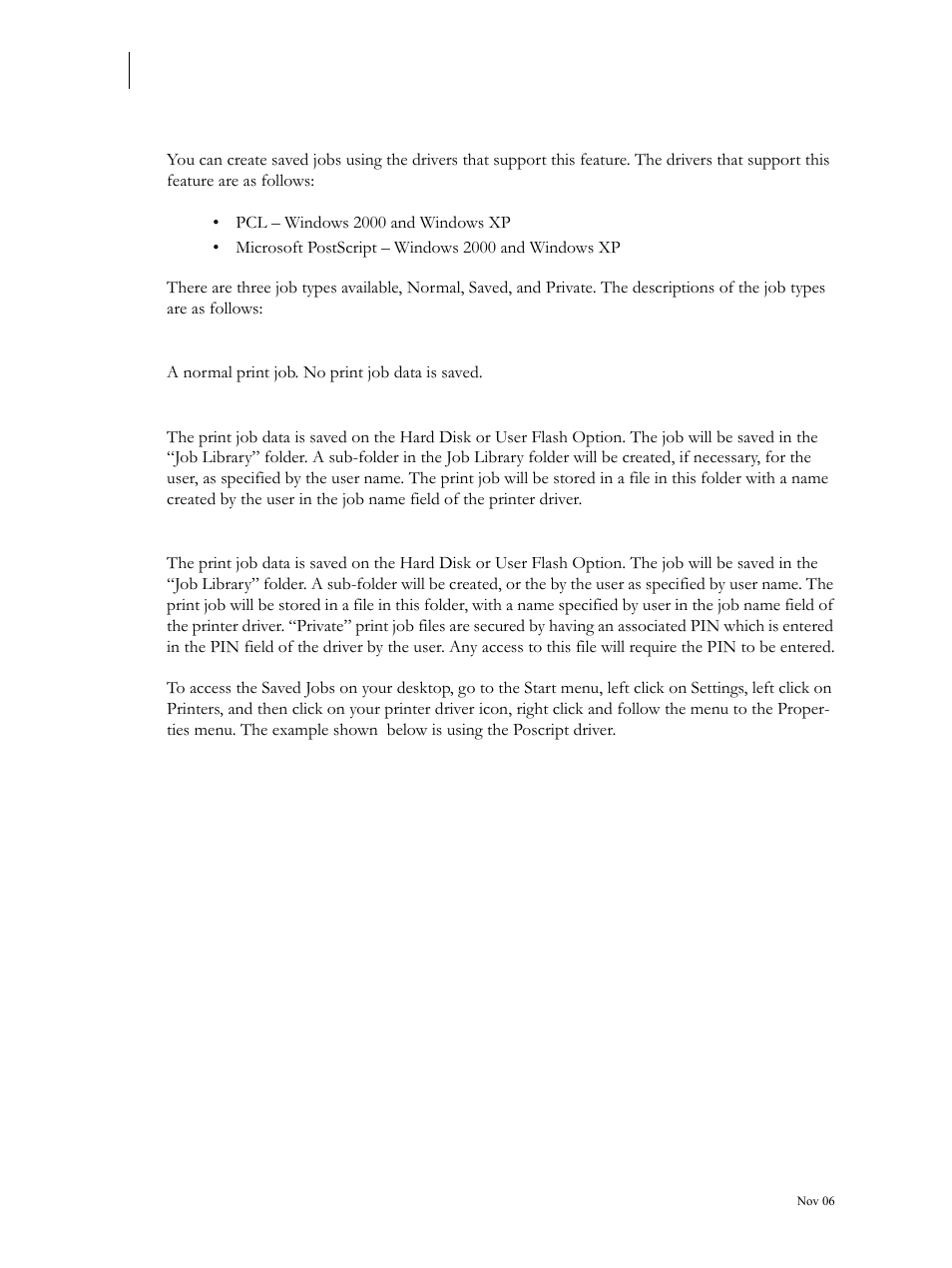 Saved jobs feature, Saved jobs feature 8-18 | Visara 5350 User Manual | Page 186 / 220