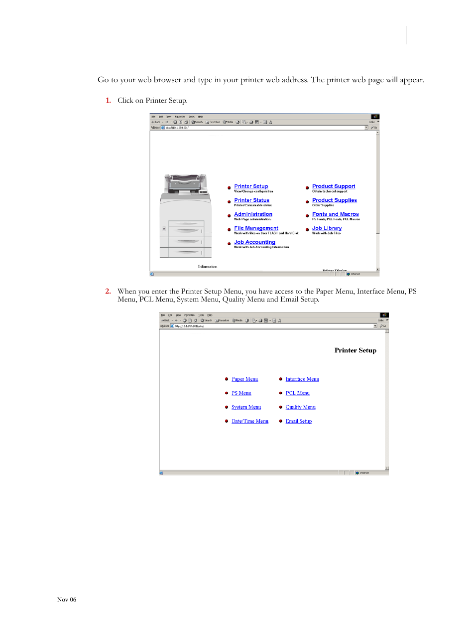 Printer setup, Printer setup 8-35 | Visara 5350 User Manual | Page 203 / 220