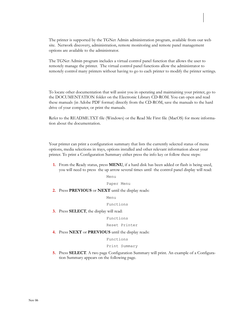 Tgnet admin administration program, Locating user documentation, Printing a configuration summary | Tgnet admin administration program 1-21, Locating user documentation 1-21, Printing a configuration summary 1-21 | Visara 5350 User Manual | Page 35 / 220