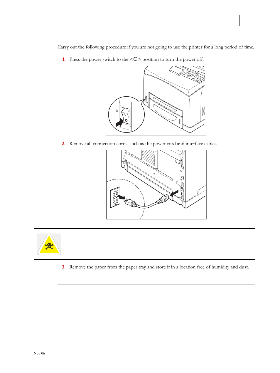 When not in use for a long time, When not in use for a long time 2-21 | Visara 5350 User Manual | Page 61 / 220