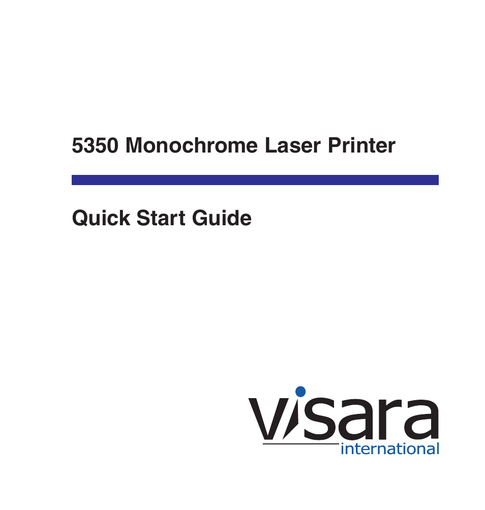 Visara 5350 Quick Start User Manual | 34 pages