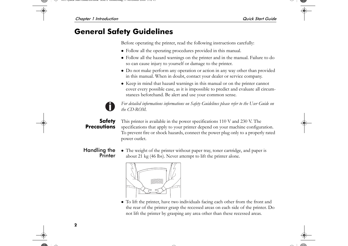 General safety guidelines | Visara 5350 Quick Start User Manual | Page 6 / 34