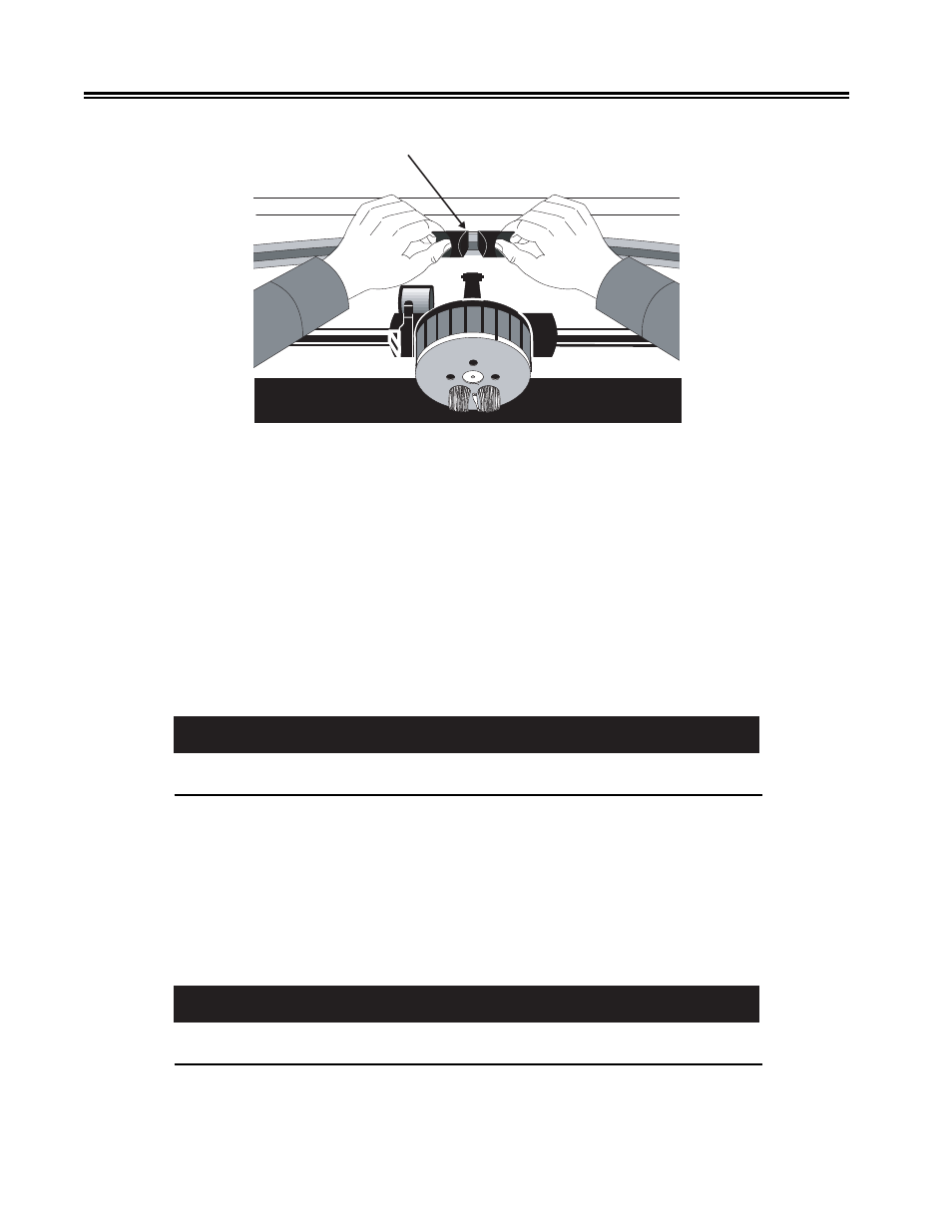 Figure 2-5. disengaging the ribbon shifter guide, Figure 2-5, Disengaging the ribbon shifter guide -6 | Caution | Visara 1330-X02 User Manual | Page 20 / 183