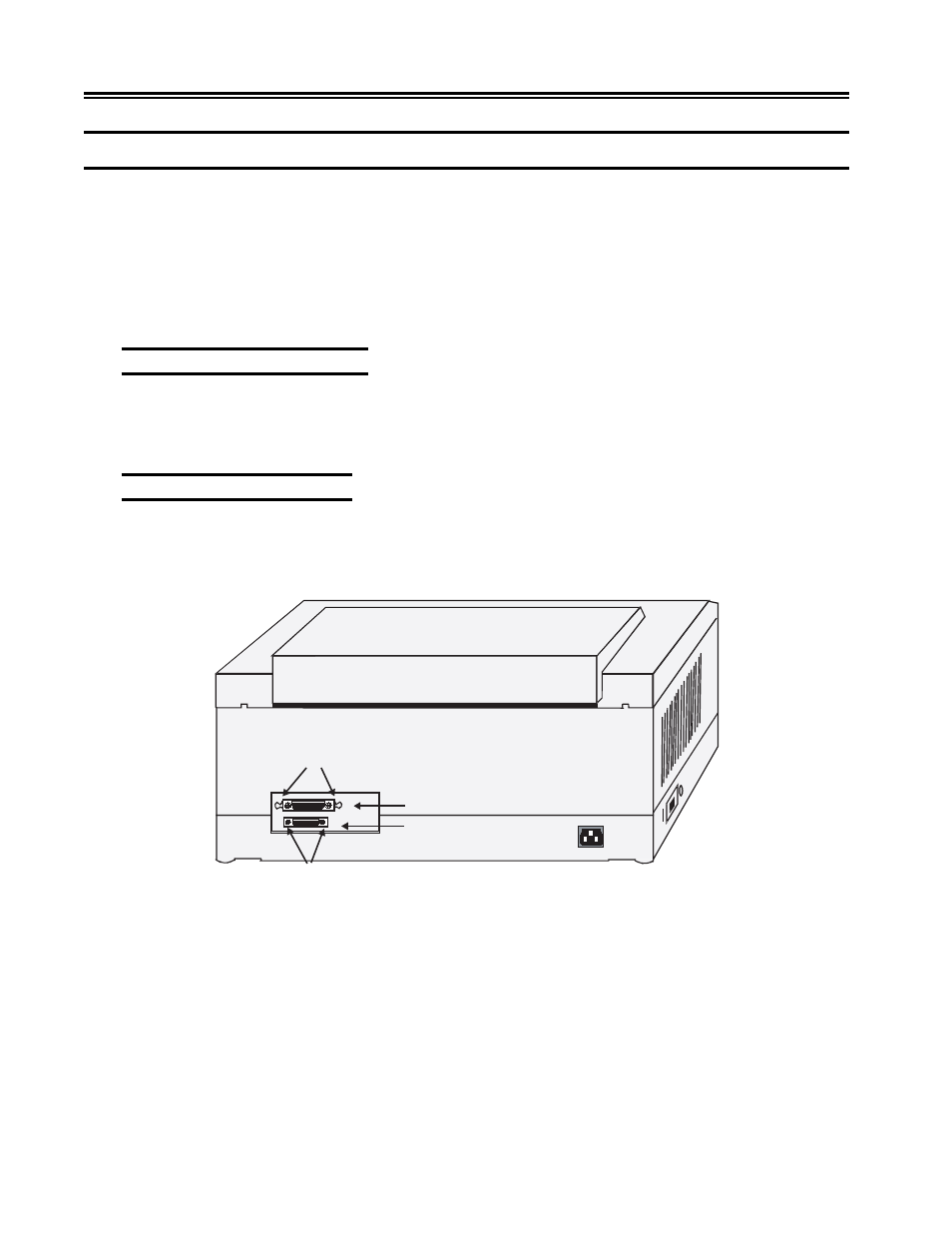 Connecting a parallel or serial cable, Connecting a parallel cable, Connecting a serial cable | Figure 2-9. connecting a parallel or serial cable, Parallel cable, Serial cable, Connecting a parallel or serial cable -10, Figure 2-9 | Visara 1330-X02 User Manual | Page 24 / 183