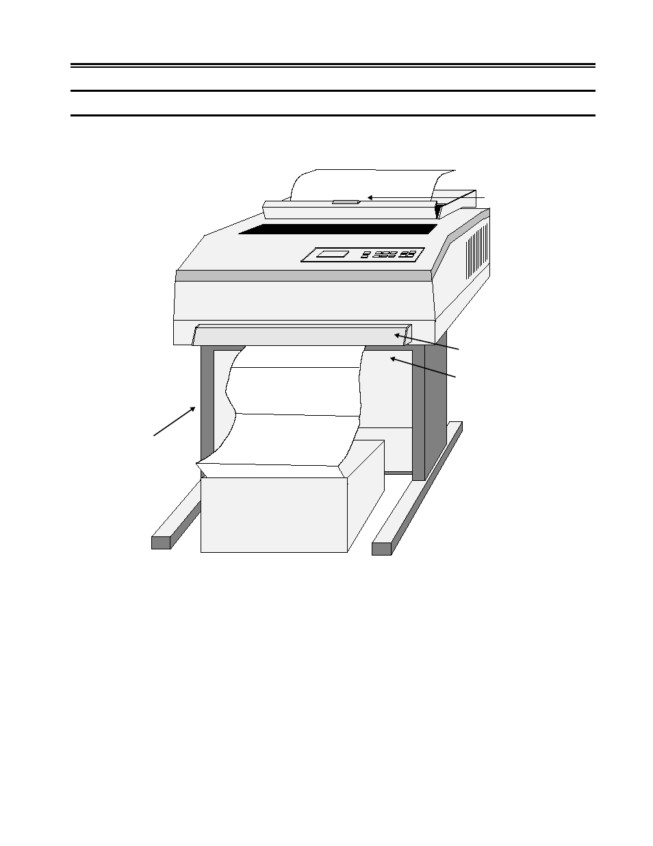 Installing the forms - continuous forms module, Figure 2-14. paper feed slots, Continuous forms module | Installing the forms – continuous forms module -17, Figure 2-14. paper feed slots -17, Installing the forms – continuous forms module, Preparing to operate the 1330 | Visara 1330-X02 User Manual | Page 31 / 183