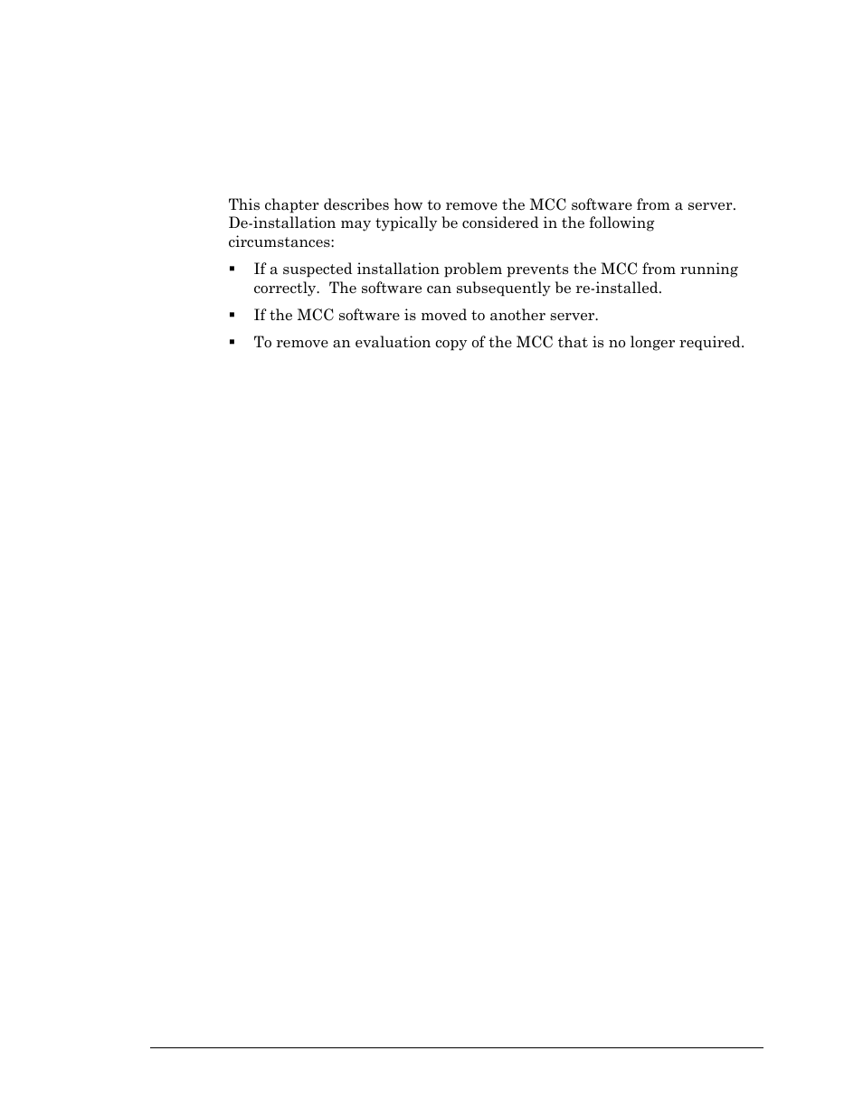 Chapter 3 software de-installation | Visara Master Console Center User Manual | Page 15 / 18