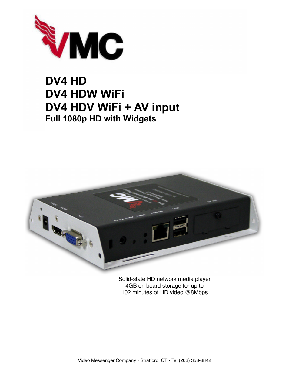 VMC DV4 User Manual | 15 pages
