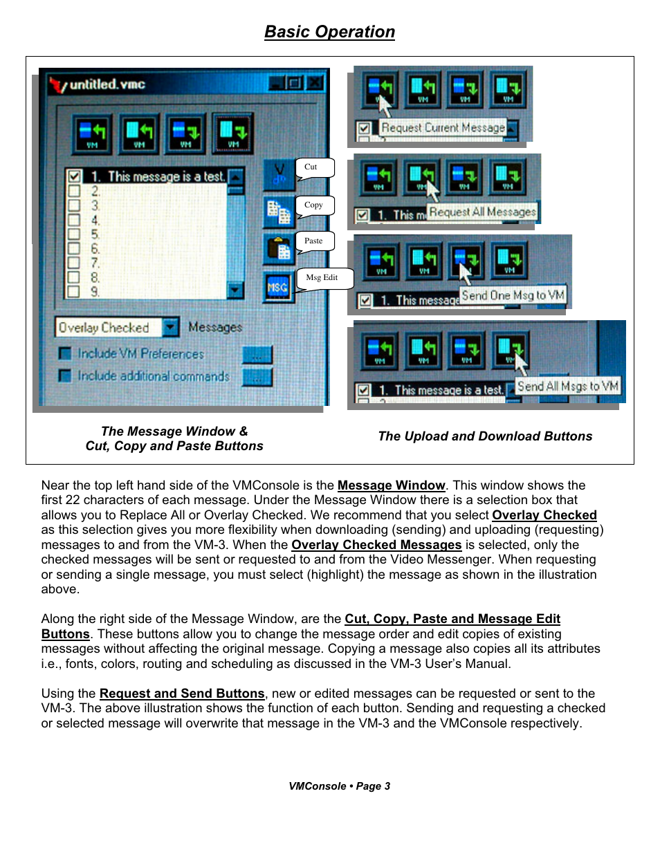 Basic operation | VMC VMConsole User Manual | Page 3 / 6