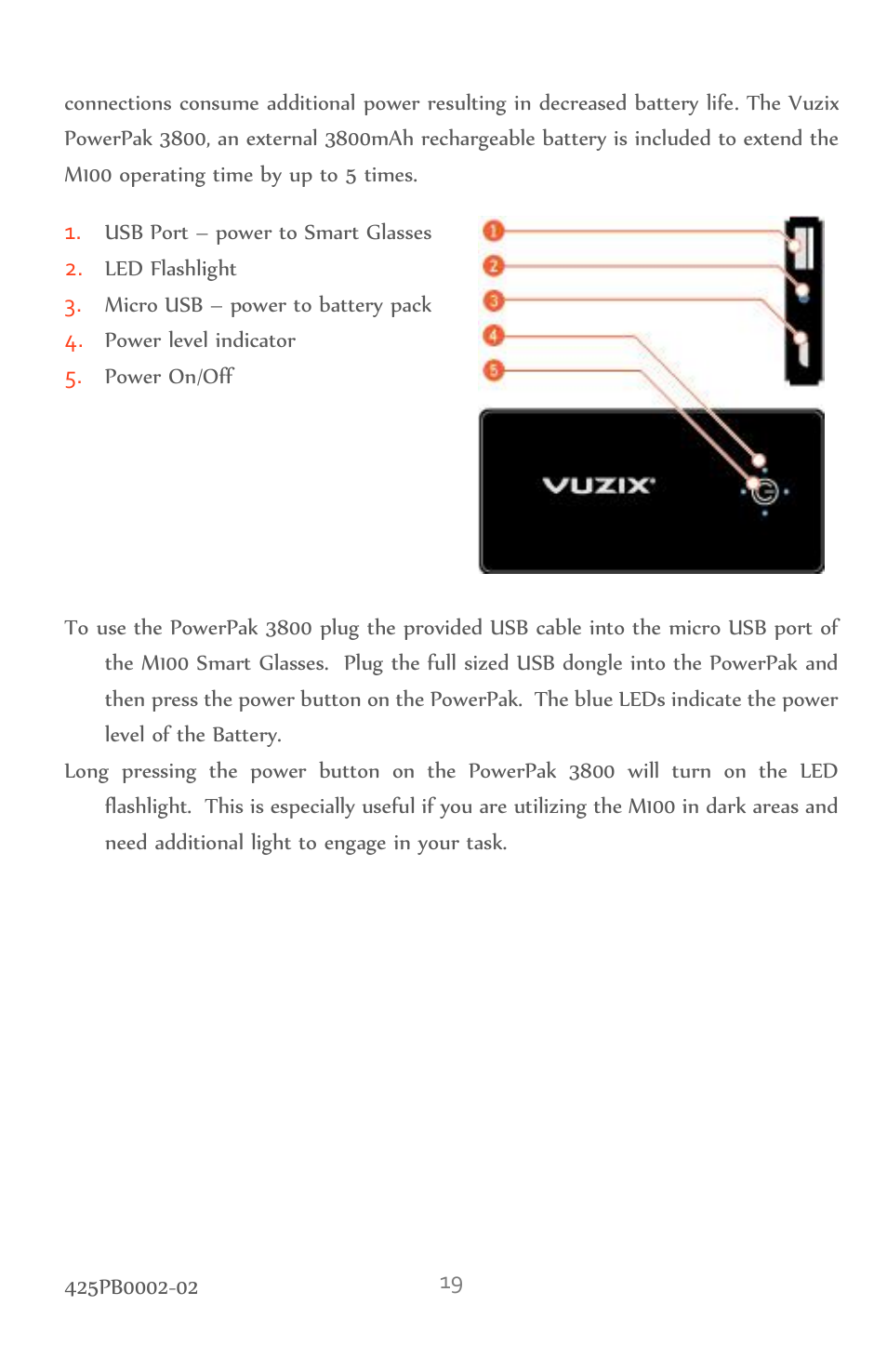 Vuzix M100 Product Guide User Manual | Page 19 / 56