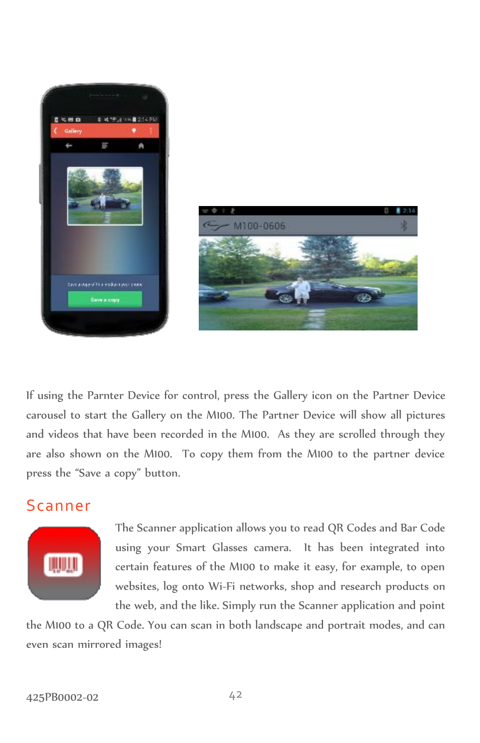 Scanner | Vuzix M100 Product Guide User Manual | Page 42 / 56