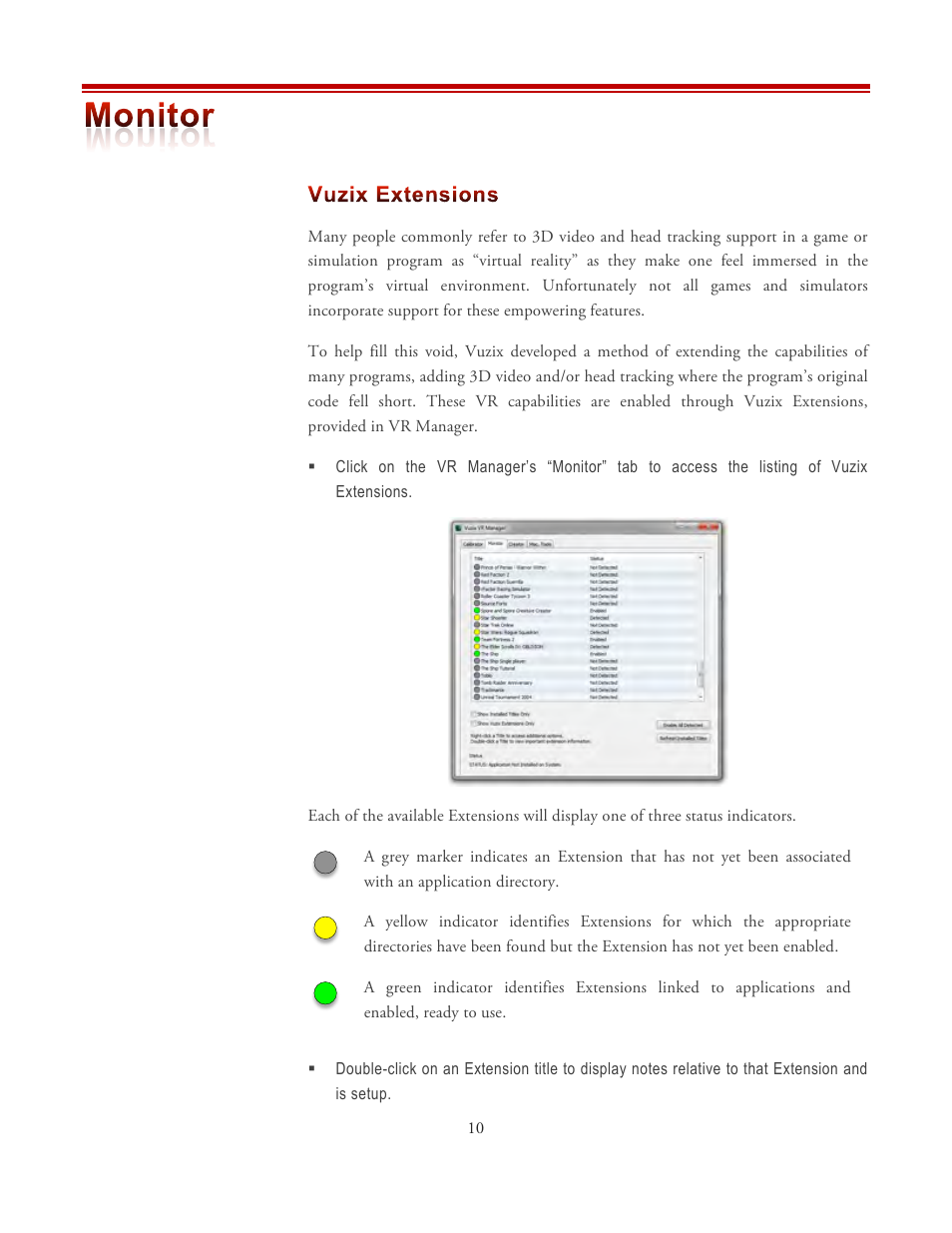 Vuzix VR Manager 4.x User Manual | Page 10 / 23